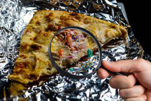 pizza with bacteria