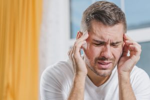 Men with headache